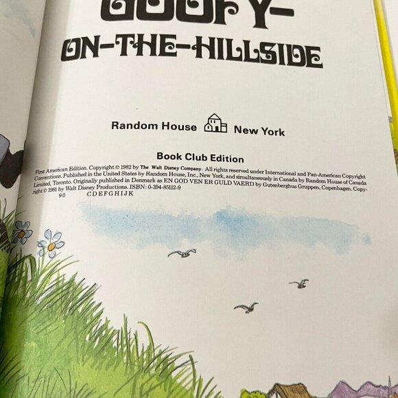 Vtg 1982 Walt Disney Productions Presents Goofy On The Hillside Disney Book - Picture 13 of 16